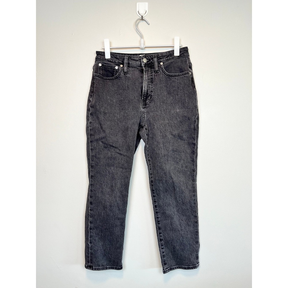 Madewell The Curvy Perfect‎ Vintage Jean 28P Lunar Wash High Rise Black Denim